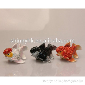 2015 handmade fish shape with the diamond jewelry box